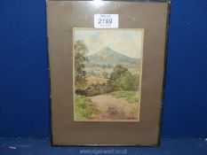 A small framed Watercolour depicting a View of Sugar Loaf.