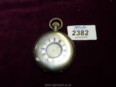 A silver Half Hunter pocket watch hallmarked for Birmingham,