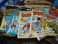 A quantity of Beano Annuals, Dennis the Menace, Dandy comics, etc.