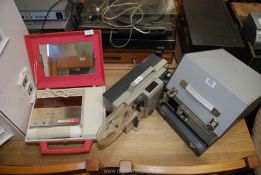 A vintage National hair dryer, Eumig projector and Prinz Concorde projector.