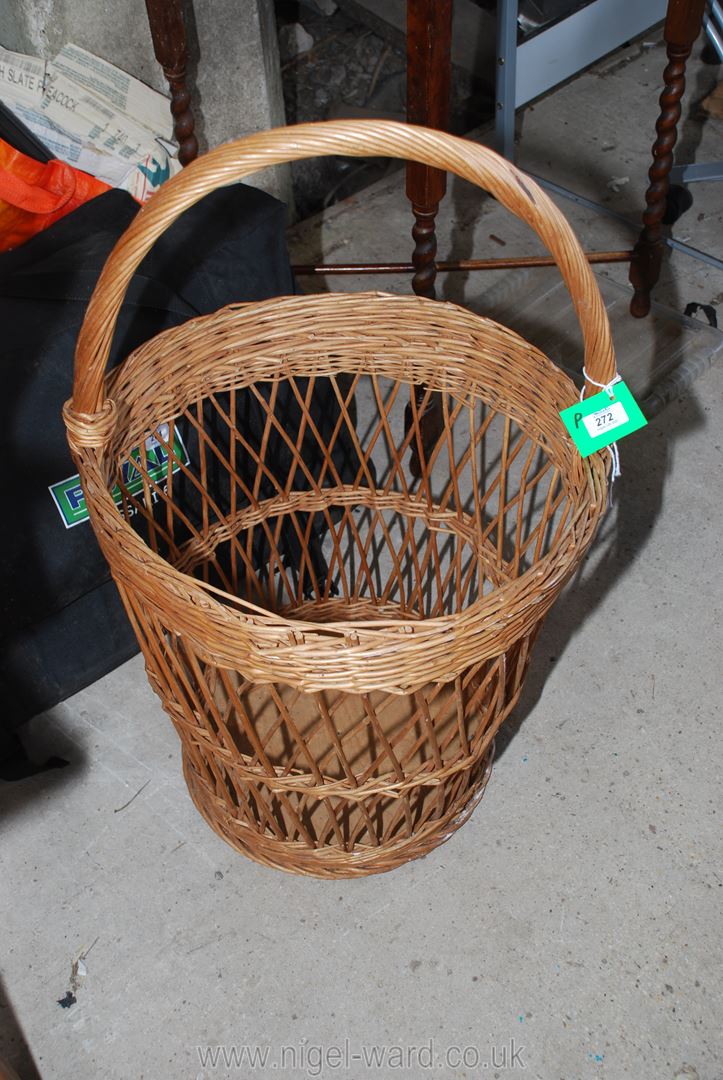 A large basket 19" diameter x 19" tall.