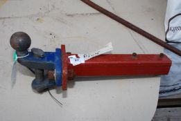 A heavy weight ball and pin tow hitch.