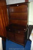 A small Stag Mahogany dresser, 38" wide x 67'' high x 17" deep.