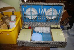 A Sirram picnic hamper for six; Victoria & Trentham 'Sirram 56', including bowls, cutlery,