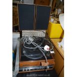 A Garrard Marconiphone record player and radio tuner and speakers. Sold As Seen.