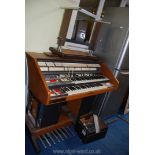 A Wersi Helios large electric organ (46" long x 41" x 27") and stool, speakers etc.