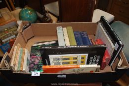 A box of books including road books, Beatrix Potter etc.