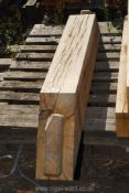 An oak corner brace timber 6 3/4" x 11" x 53" long.