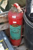 A 'Phomene' vintage fire extinguisher.