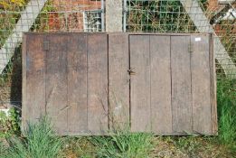 A dark wood cupboard, 55" wide x 29" high x 12" deep.