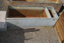 A water trough a/f, 19" x 17" x 4' long.