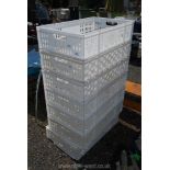 7 large white bread crates 18" x 6 1/2" x 30".