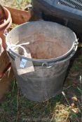 Two vintage galvanised buckets.