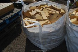 A large bag of hardwood off cuts.