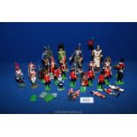 A quantity of hand-painted Britains lead toy Soldiers.