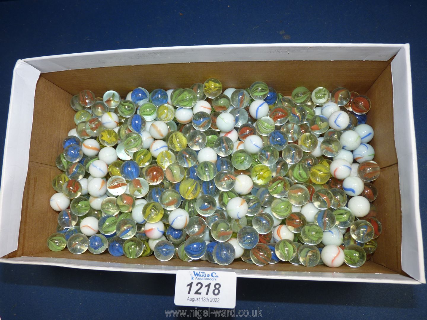 A large quantity of marbles.