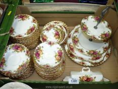 A quantity of Royal Albert 'Old Country Roses' to include eighteen 5" saucers,