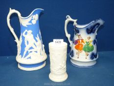 Two jugs including Sam L. Alcock & Co.