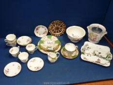 A part set of Minton china, no cups, Royal Crown Derby plate,