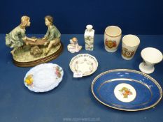 A small quantity of china including Royal Doulton ornament 'Mary had a little lamb',