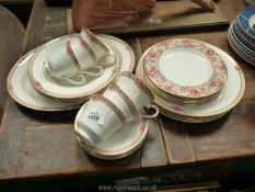 A Royal Doulton ''Darjeeling'' part dinner/tea service comprising cups and saucers,