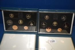 Two Royal Mint proof coinage sets of Great Britain & Northern Ireland; 1987 & 1988.