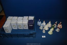 Eleven Wade 'My Fair Ladies' 5cl Scotch whisky decanters, all with boxes and sealed.