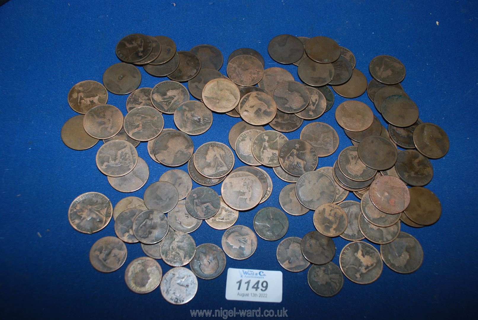 80 Queen Victoria Pennies together with 16 Queen Victoria Halfpenny pieces.