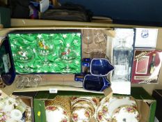 A quantity of Martell items to include three boxed 2002 horse and jockey commemorative brandy
