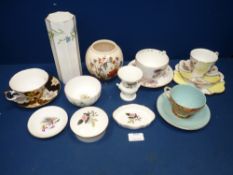 A quantity of china to include three pieces of 'Hathaway Rose' Wedgwood,