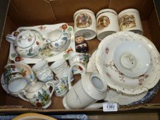 A quantity of mixed china including an ornamental coffee service for six,