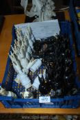 A quantity of Italian Marsala chess pieces liquor bottles (21 black and 16 white).