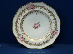 A Swansea or Nantgarw porcelain plate ,