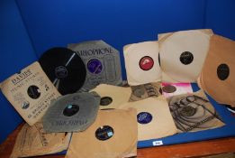 A small quantity of 78 rpm records including Carnival of Venice, Carousel, Narcissus, etc.