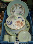 Three pieces of oriental design porcelain all marked with variations of Celia Johns name including