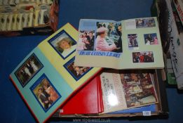 A quantity of scrapbooks of the Royal Family, postcards of the Royal Family, churches, cathedrals,