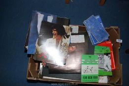 A quantity of ephemera including Elvis memorabilia.