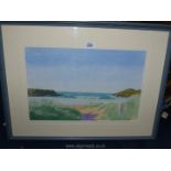 A Meurig Williams Watercolour of Trecastell (Cable Bay), Angelsey, 11 1/2" x 17 3/4".