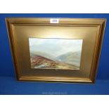 A framed and mounted watercolour depicting a highland scene, signed lower right 'F. Parr'.