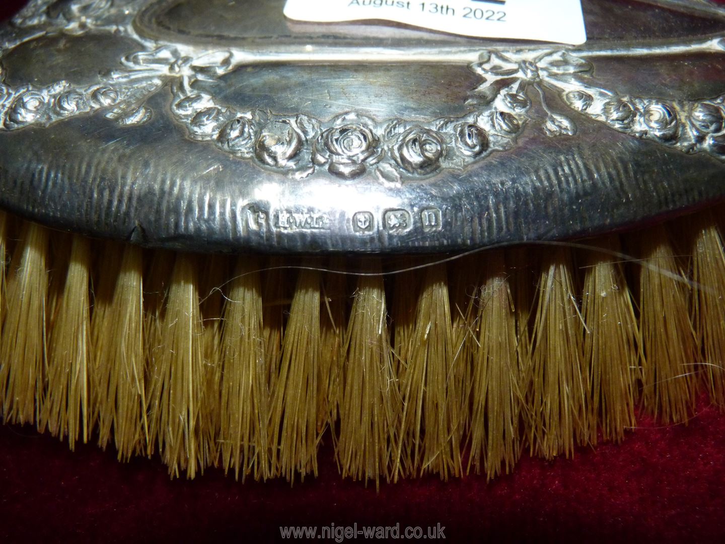 A Silver hairbrush, Birmingham 1912 by H.W.L Ltd. - Image 2 of 2