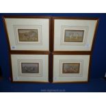 Four framed prints depicting Cherubs in various poses.