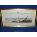 A framed and mounted watercolour titled 'A Fresh Breeze', signed lower right 'Cerrol'.