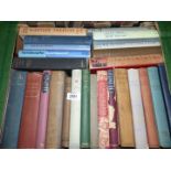 A box of hardback novels to include 'Bid the Soldiers shoot' by John Lodwick,