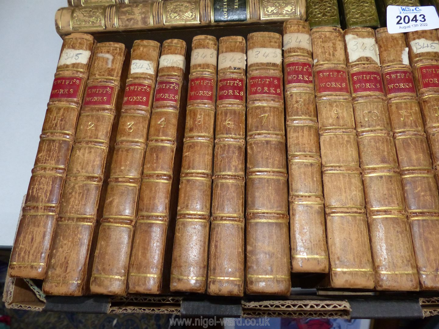 A quantity of leather bound books to include 24 volumes of Swift's works, - Image 3 of 107