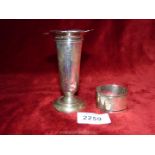 A Silver posy vase,