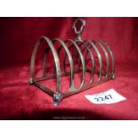 A silver Toast rack, Birmingham, 1925, Mappin & Webb.