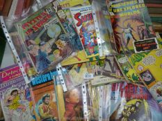 A quantity of comic magazines to include 'Secrets of the Unknown,' 'Mystery in Space,' 'Lassie,