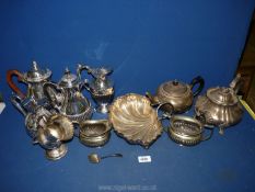 A quantity of plated items to include teapot dated December 10th 1833,