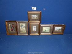 A small quantity of miniature watercolours by the artist Stuart Perkins to include; Port-en-Bessin,