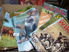 A large quantity of encyclopedias of the animal world and world of wildlife magazines.